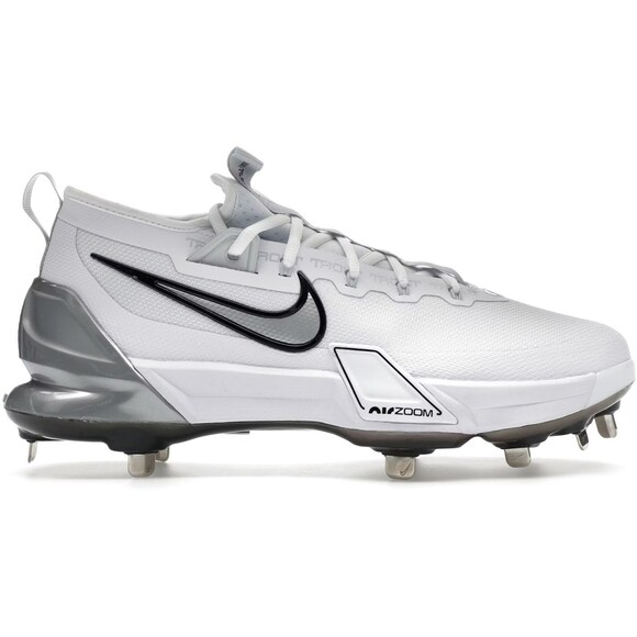 Nike Force Zoom Trout 9 Elite Metal Baseball Cleat Men Size 7 FB2906-102 White - Picture 10 of 10
